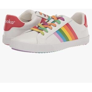 Chooka Pride‎ Sneaker White Rainbow Women's Size 8.5